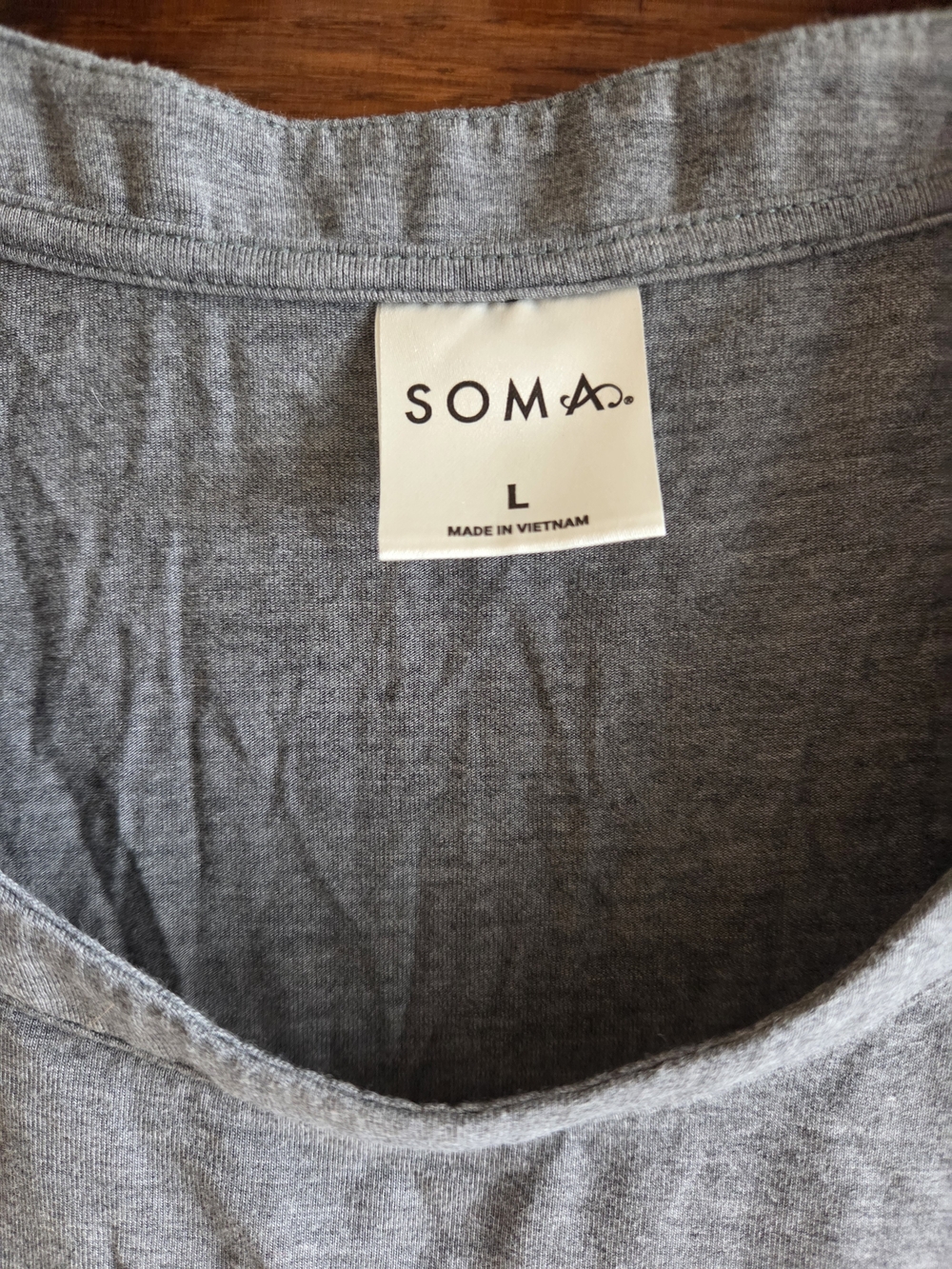 2 Soma Women's Grey, Black, Crew Neck Cooling Pj Shirts - Large